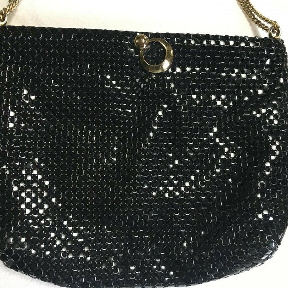 Vintage Whiting & Davis Black Mesh Handbag - Picture 3 of 6